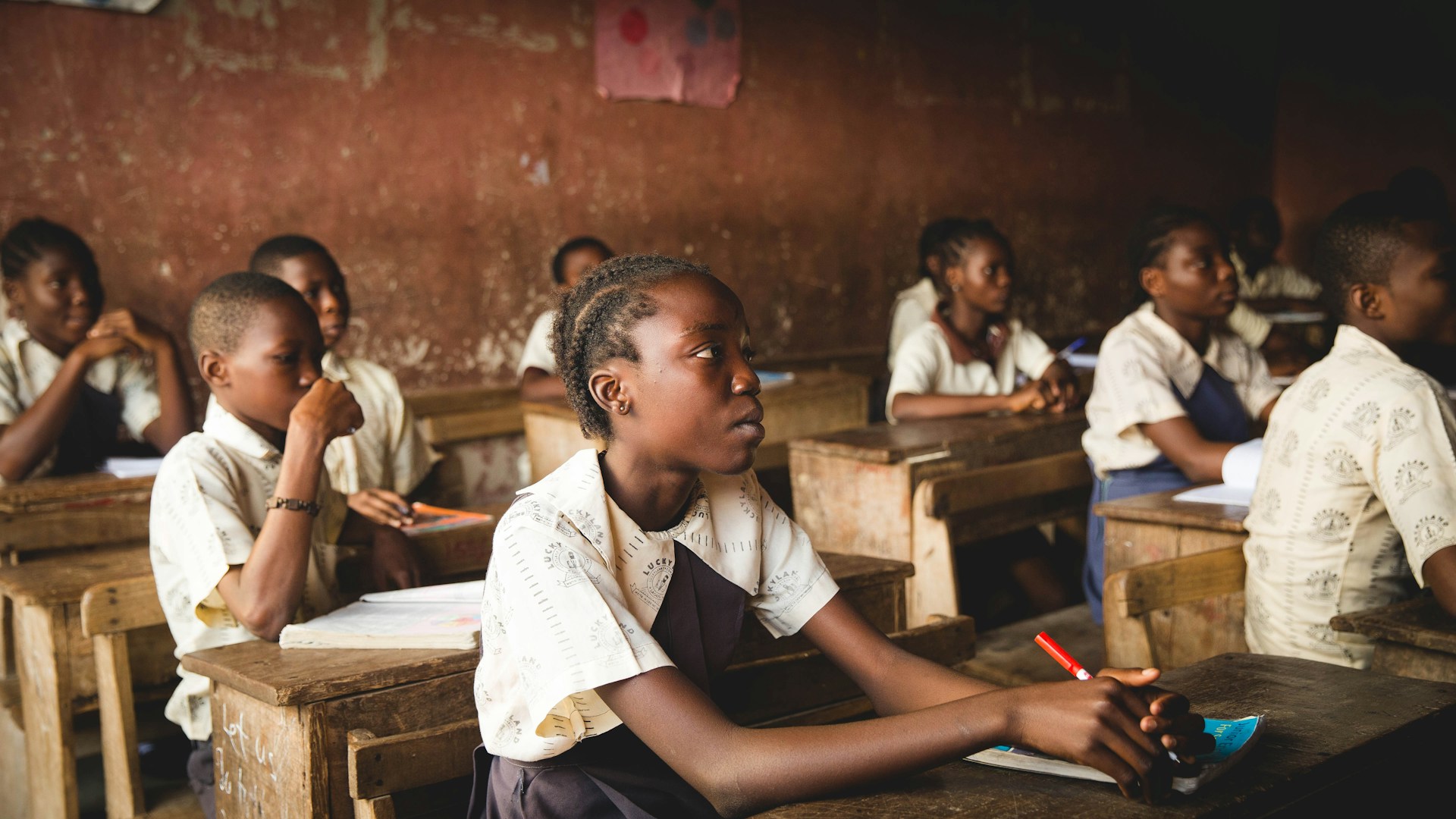 Children learning in a classroom